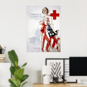 Amerikaans Rode Kruis  Poster uit de Eerste Wereld (Thuiskantoor)