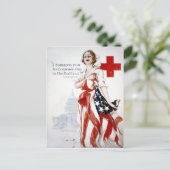 Amerikaans Rode Kruis  Poster uit de Eerste Wereld Briefkaart (Staand voorkant)