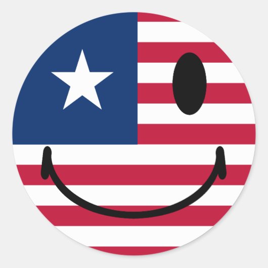 Amerikaans Ronde Sticker (Voorkant)