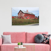 Amerikaans Rood Canvas Afdruk (Insitu (Woonkamer))