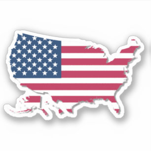 Amerikaans rood wit blauw sterren en strepen vlag sticker
