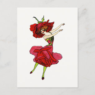 Amerikaans Roos van schoonheid, Whimsical Flowers Briefkaart