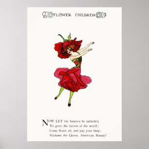 Amerikaans Roos van schoonheid, Whimsical Flowers Poster