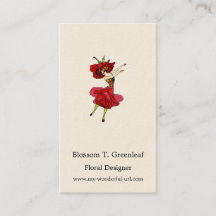 Amerikaans Roos van schoonheid, Whimsical Flowers  Visitekaartje