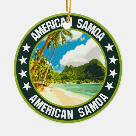 Amerikaans Samoa Keramisch Ornament (Voorkant)