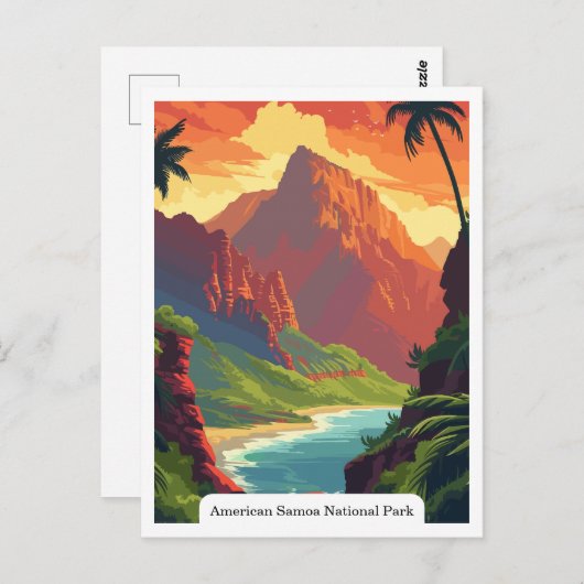 Amerikaans Samoa Nationaal Park Regenwoud Briefkaart (Voorkant / Achterkant)
