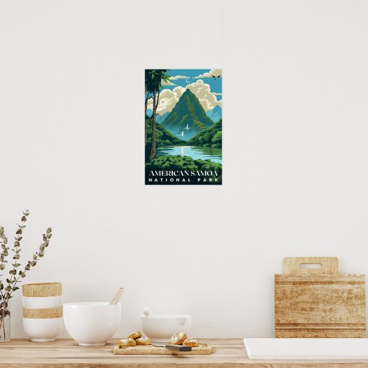 Amerikaans Samoa Nationaal Park Reizen Natuur Bos Poster (Keuken)