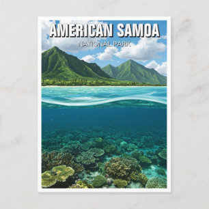 Amerikaans Samoa National Park Travel Coral Reef Briefkaart