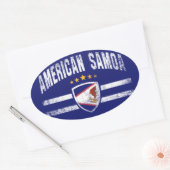 Amerikaans Samoa Ovale Sticker (Envelop)