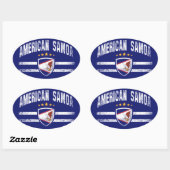 Amerikaans Samoa Ovale Sticker (Vel)