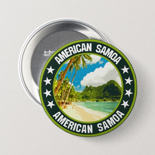 Amerikaans Samoa Ronde Button 7,6 Cm (Voorkant /achterkant)