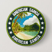 Amerikaans Samoa Ronde Button 7,6 Cm (Voorkant)