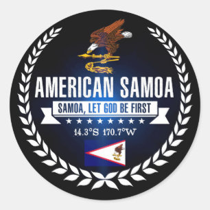 Amerikaans Samoa Ronde Sticker