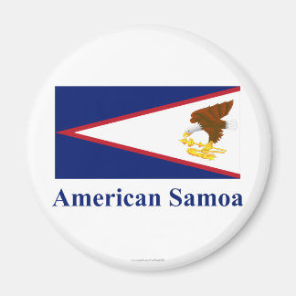 Amerikaans-Samoa Vlag met Naam Magneet