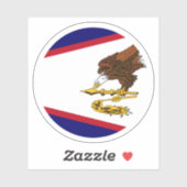 Amerikaans-Samoa Vlag Ronde Sticker (Vel)