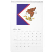 Amerikaans Samoa-vlagemblem Kalender (Mar 2027)
