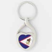 Amerikaans Samoaanse vlag Sleutelhanger (Voorkant)