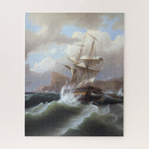 Amerikaans schip in nood 1841 legpuzzel