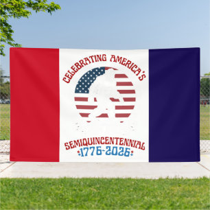 Amerikaans Semi-quincecentennial Wandelfiguur Embl Spandoek