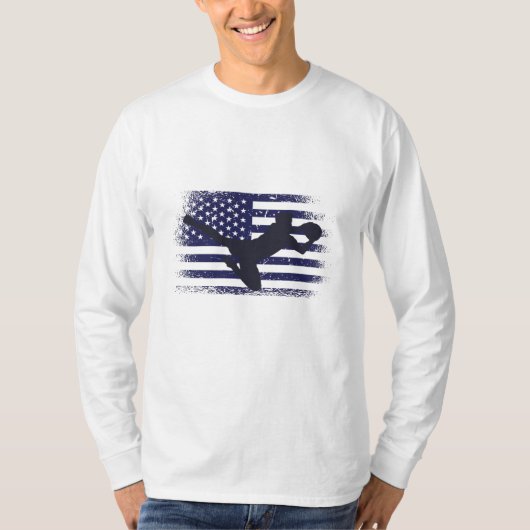 Amerikaans Shirt Amerikaanse vlag (Voorkant)