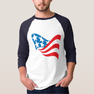 Amerikaans Shirt met lange vlag
