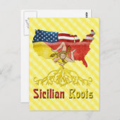 Amerikaans Siciliaans Roots Briefkaart (Voorkant / Achterkant)