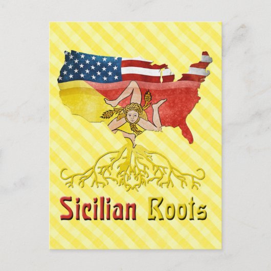 Amerikaans Siciliaans Roots Briefkaart (Voorkant)