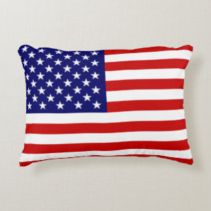 Amerikaans Sierkussen met vlag (tweeluid) Accent Kussen