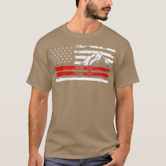 Amerikaans sikiefcadeau voor een skiër t-shirt