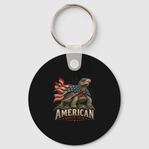 Amerikaans sinds 1776 patriottische schildpad vint sleutelhanger
