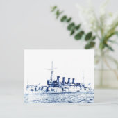  Amerikaans slagschip Briefkaart (Staand voorkant)