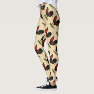Amerikaans spel BB Zwarte Rode Haan Leggings