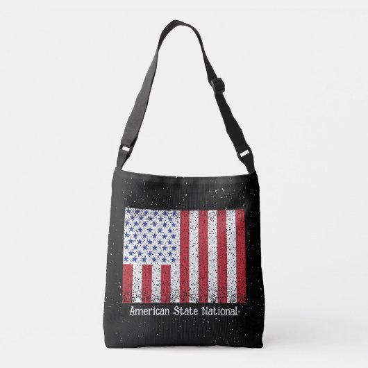 Amerikaans staatsburger met vlag Crossbody Bag Crossbody Tas (Achterkant)