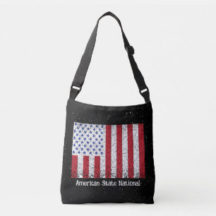 Amerikaans staatsburger met vlag Crossbody Bag Crossbody Tas