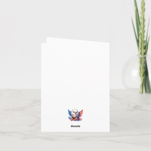 Amerikaans staatsburgerschap gefeliciteerd Amerika Bedankkaart (Achterkant)