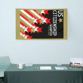 Amerikaans staatsburgerschap verleend spandoek (Beurs)