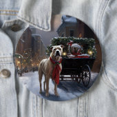 Amerikaans Staffordshire Kerstfeest Seizoen Ronde Button 6,0 Cm (In situ)