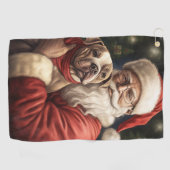 Amerikaans Staffordshire met Kerstmis Golfhanddoek (Horizontaal)