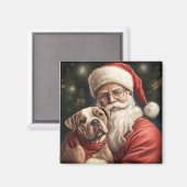 Amerikaans Staffordshire met Kerstmis Magneet (Voorkant / Achterkant)