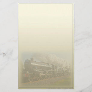Amerikaans Stoomlocomotief Spoorweg Stationair Briefpapier