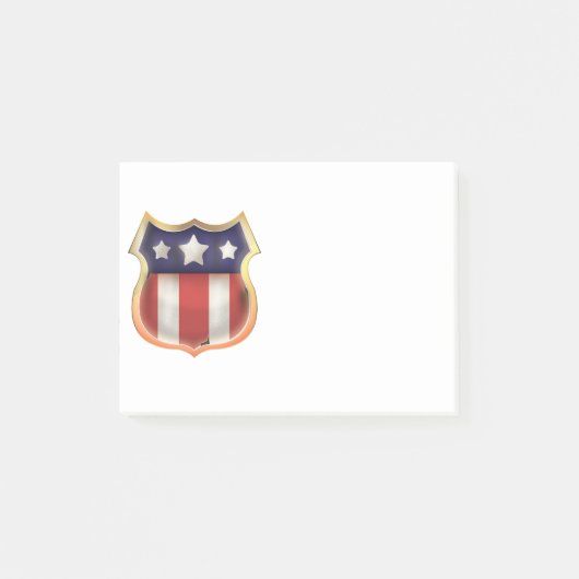 Amerikaans superheldenlogo post-it® notes (Voorkant)