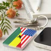 amerikaans symbool voor de amerikaanse halfvlag sleutelhanger (Voorkant Rechts)