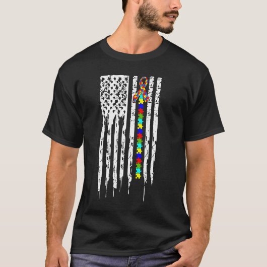 Amerikaans T-shirt met vlag (Voorkant)