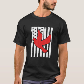 Amerikaans thema van de Amerikaanse vlagduif Idee  T-shirt