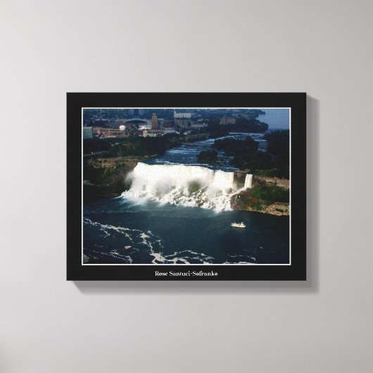 Amerikaans Uitzicht van Niagara Herfsten Canvas Afdruk (Voorkant)
