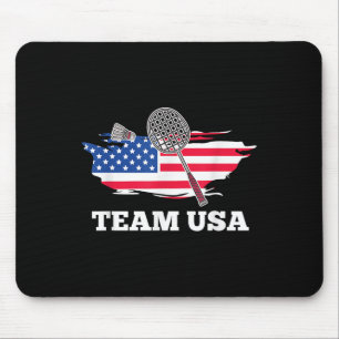 Amerikaans Usa Team Shuttle Racket Badminton Spele Muismat