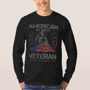 Amerikaans van geboorte, veteraan bij keuze Retro T-shirt