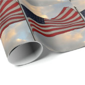 Amerikaans verpakkingspapier onder Amerikaanse vla Cadeaupapier (Rol Hoek)