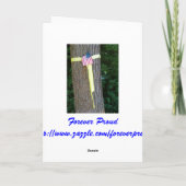 Amerikaans Veteraan Wenskaart Bedankkaart (Achterkant)