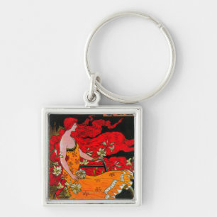 Amerikaans Vintage poster van de halve maan Sleutelhanger